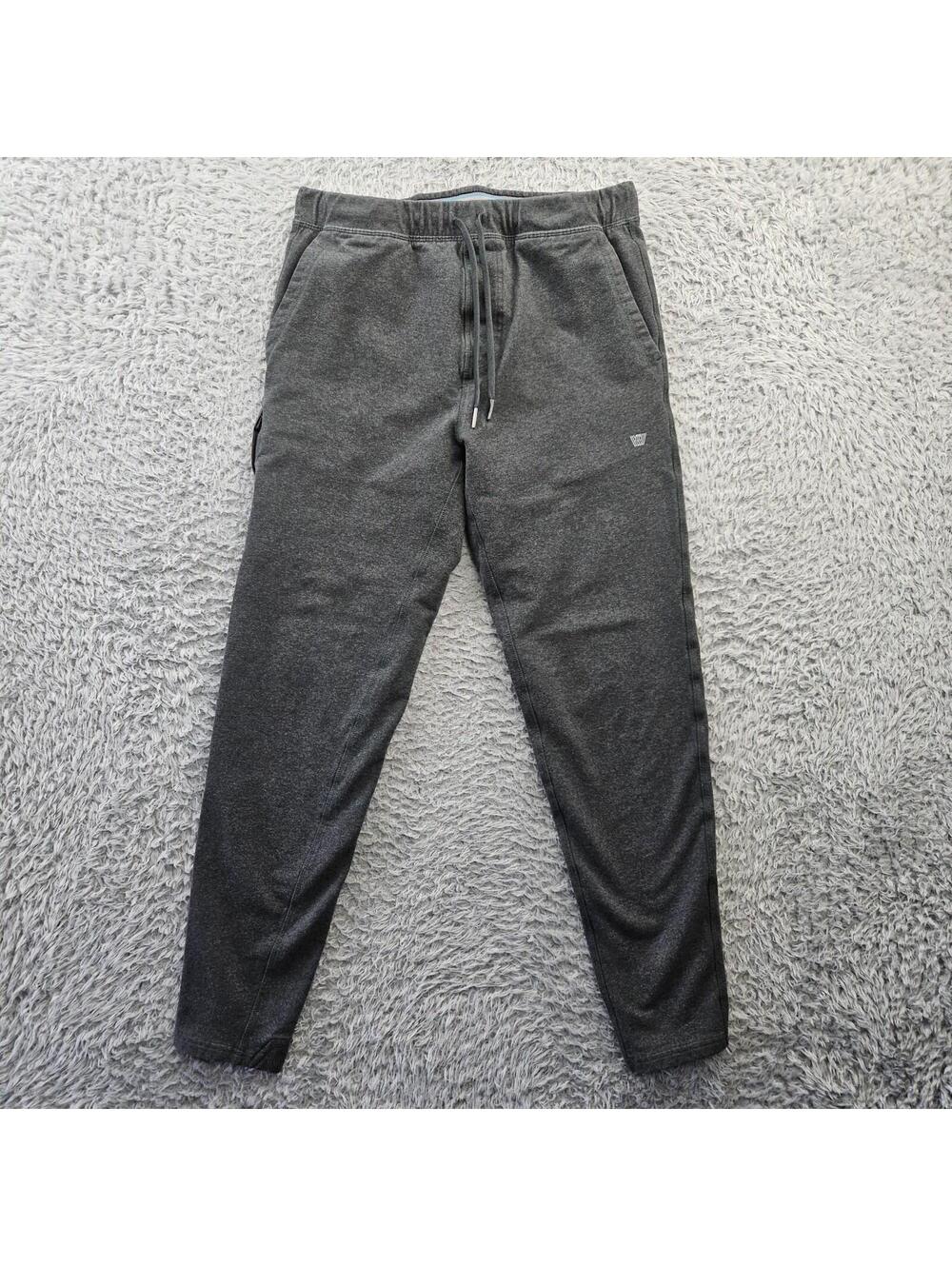 MACK WELDON Ace Sweat Pants Medium Tall Drawstring Brushed Cotton Velvet Gray